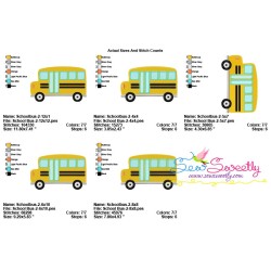 School Bus-2 Embroidery Design Pattern-2