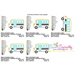 School Bus-2 Applique Design Pattern-2