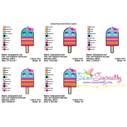 Girl Popsicle Embroidery Design Pattern-2