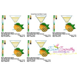 Mango Juice Glass Embroidery Design Pattern-2