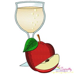Fruit Juice Glasses Embroidery Design Bundle-7