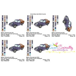 Farmer Truck-10 Embroidery Design Pattern-2