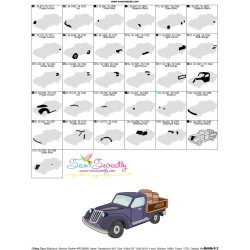 Farmer Truck-10 Embroidery Design Pattern-3