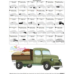 Farmer Truck-9 Embroidery Design Pattern-3