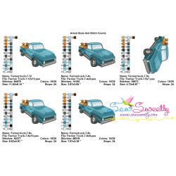 Farmer Truck-7 Embroidery Design Pattern-2