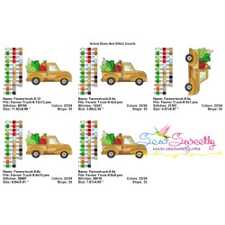Farmer Truck-6 Embroidery Design Pattern-2
