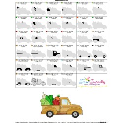 Farmer Truck-6 Embroidery Design Pattern-3