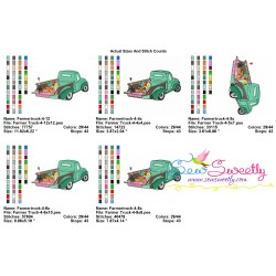 Farmer Truck-4 Embroidery Design Pattern-2
