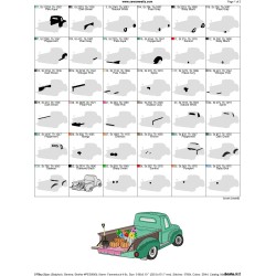 Farmer Truck-4 Embroidery Design Pattern-3