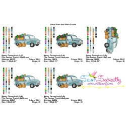 Farmer Truck-3 Embroidery Design Pattern-2
