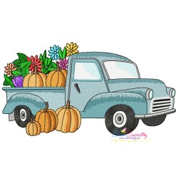 Farmer Truck-3 Embroidery Design Pattern-1
