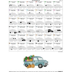 Farmer Truck-3 Embroidery Design Pattern-3