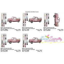 Farmer Truck-2 Embroidery Design Pattern-2