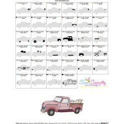 Farmer Truck-2 Embroidery Design Pattern-3