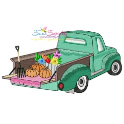 Farmer Truck Embroidery Design Bundle-5