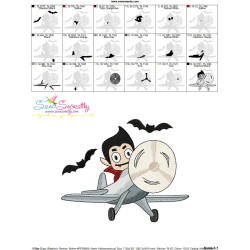 Halloween Aircraft-10 Embroidery Design Pattern-3