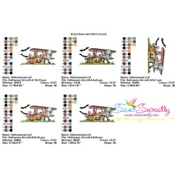 Halloween Aircraft-8 Embroidery Design Pattern-2