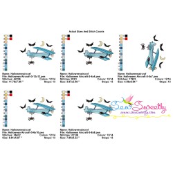Halloween Aircraft-5 Embroidery Design Pattern-2