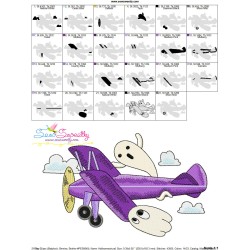 Halloween Aircraft-4 Embroidery Design Pattern-3