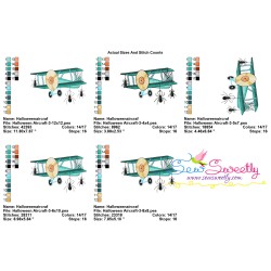 Halloween Aircraft-3 Embroidery Design Pattern-2