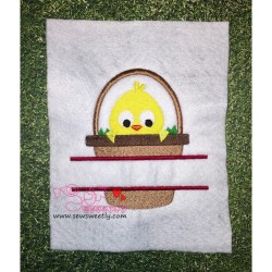 Chick In Basket Split Embroidery Design Pattern-3