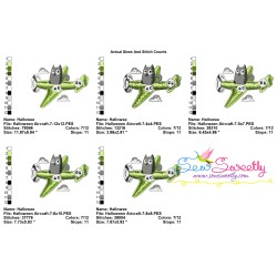 Halloween Aircraft-7 Embroidery Design Pattern-2
