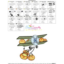 Halloween Aircraft-2 Embroidery Design Pattern-3