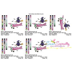 Halloween Aircraft-1 Embroidery Design Pattern-2