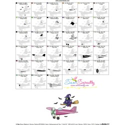 Halloween Aircraft-1 Embroidery Design Pattern-3