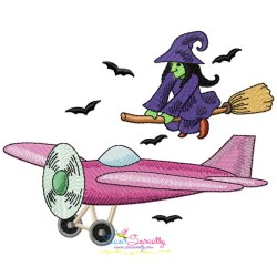 Halloween Aircrafts Embroidery Design Bundle-6