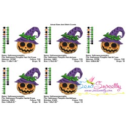Halloween Pumpkin Hat Embroidery Design Pattern-2