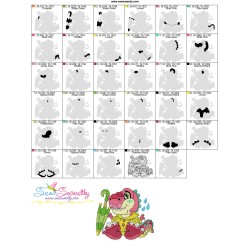 Rainy Baby Dinosaur-1 Embroidery Design Pattern-3