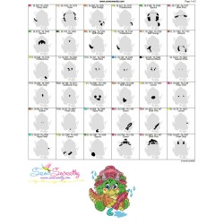 Rainy Baby Dinosaur-2 Embroidery Design Pattern-3