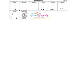 Rainy Baby Dinosaur-4 Embroidery Design Pattern-4