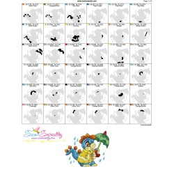 Rainy Baby Dinosaur-5 Embroidery Design Pattern-3