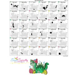 Rainy Baby Dinosaur-6 Embroidery Design Pattern-3