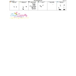 Rainy Baby Dinosaur-9 Embroidery Design Pattern-4