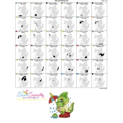 Rainy Baby Dinosaur-10 Embroidery Design Pattern-3