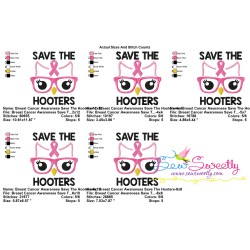 Save The Hooters Breast Cancer Awareness Embroidery Design Pattern-2