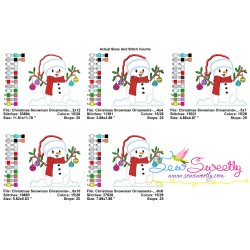 Christmas Snowman Ornaments Applique Design Pattern-2