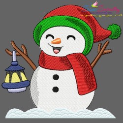 Christmas Snowman Filled Stitch Embroidery Design Bundle-7