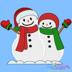 Christmas Snowman Applique Design Bundle-4