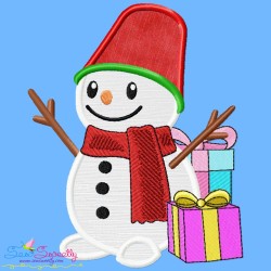 Christmas Snowman Applique Design Bundle-11