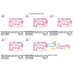 Breast Cancer Awareness In October We Wear Pink Embroidery Design Pattern-2