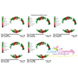 Christmas Wreath Embroidery Design Pattern-2