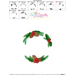 Christmas Wreath Embroidery Design Pattern-3