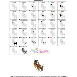 Santa Sleigh-10 Embroidery Design Pattern-3