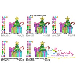 Christmas Tree And Gifts Embroidery Design Pattern-2