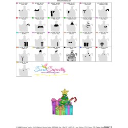 Christmas Tree And Gifts Embroidery Design Pattern-3