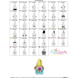 Gnome With Flowers-8 Embroidery Design Pattern-3